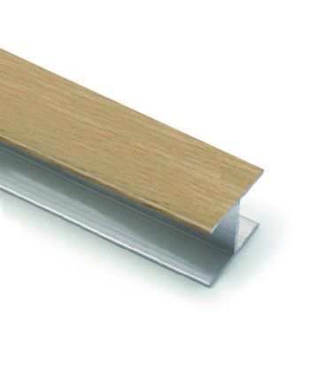 Perfil H 16 mm Madera Roble Natural 1m | Unión de Paneles Profesional