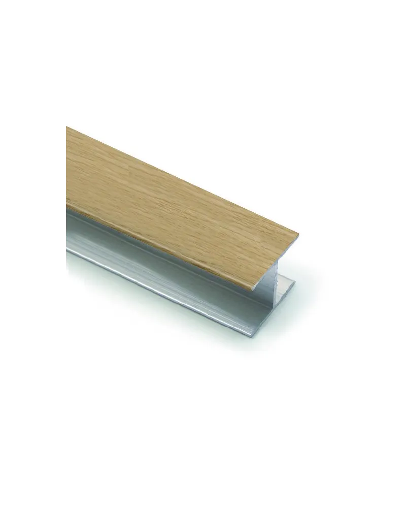 Perfil H 16 mm Madera Roble Natural 1m | Unión de Paneles Profesional