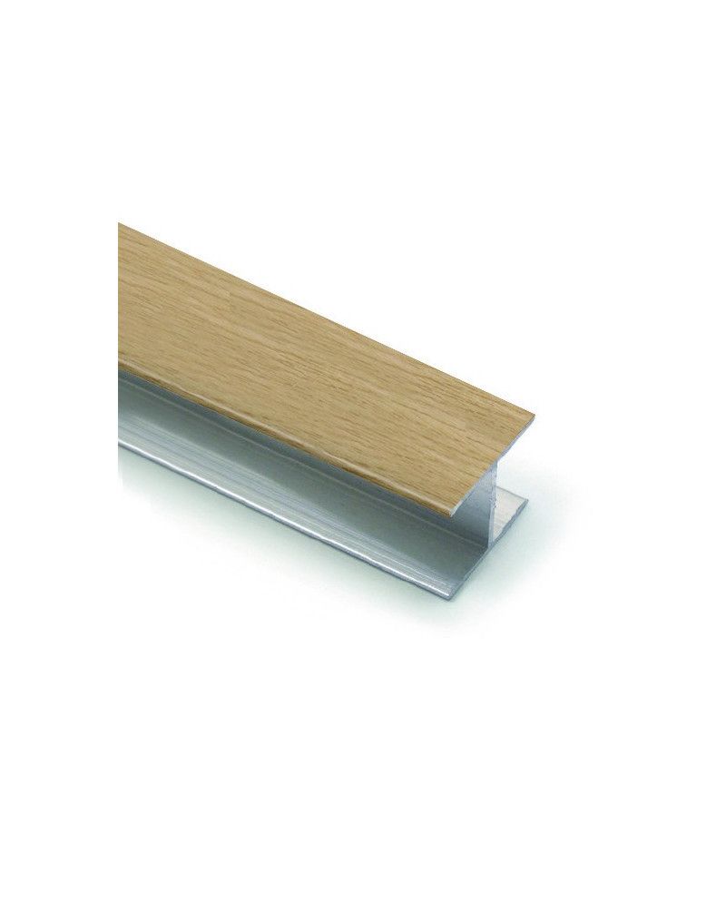 Perfil H 16 mm Madera Roble Natural 1m | Unión de Paneles Profesional