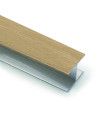 Perfil H 16 mm Madera Roble Natural 1m | Unión de Paneles Profesional