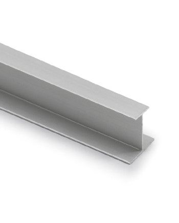 Perfil H 19 mm Plata Mate 1m | Unión de Paneles Profesional