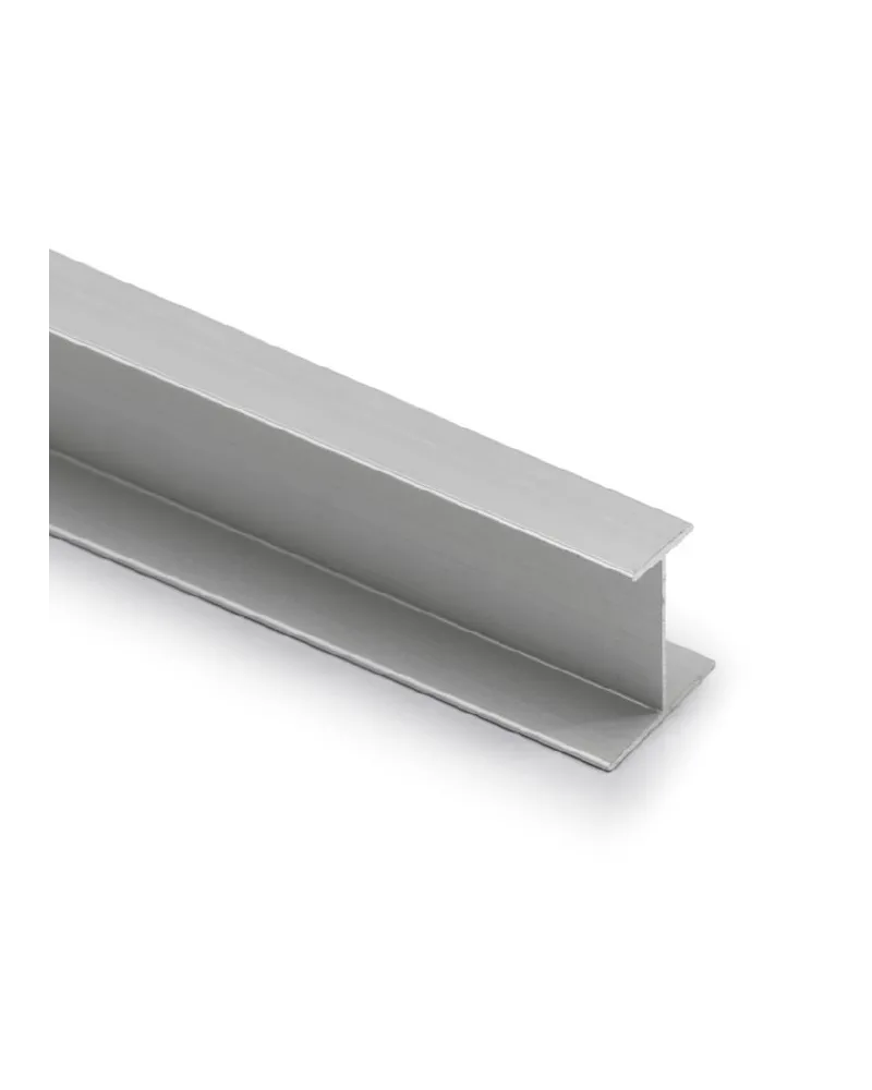 Perfil H 19 mm Plata Mate 1m | Unión de Paneles Profesional