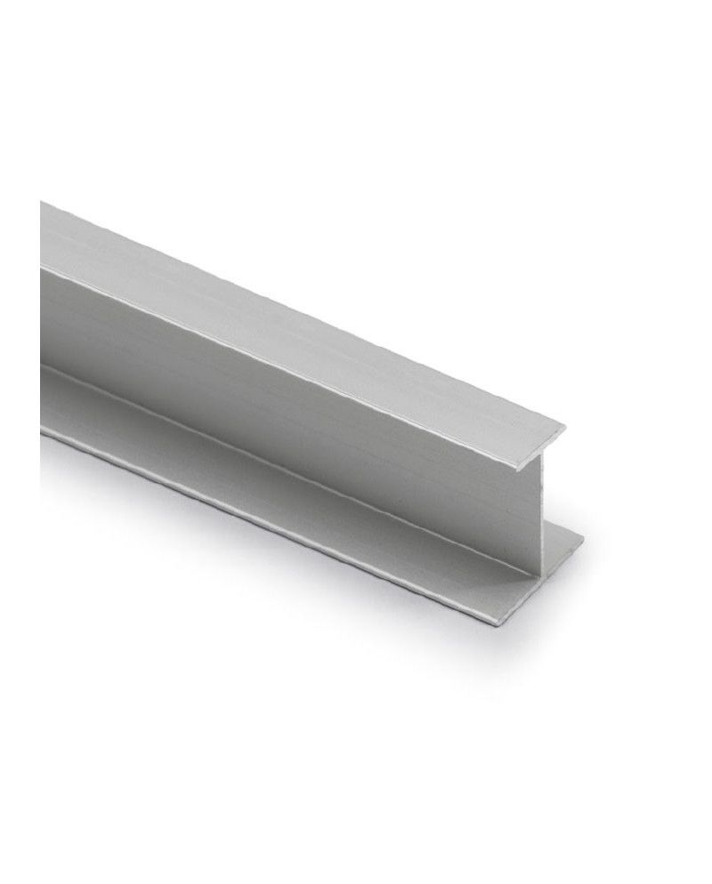 Perfil H 19 mm Plata Mate 1m | Unión de Paneles Profesional