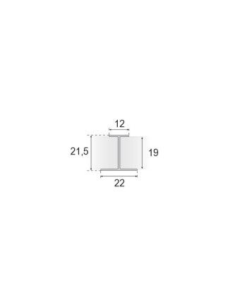 Perfil H 19 mm Blanco Mate RAL 9003 1m | Unión de Paneles Profesional