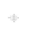 Perfil H 19 mm Blanco Mate RAL 9003 1m | Unión de Paneles Profesional