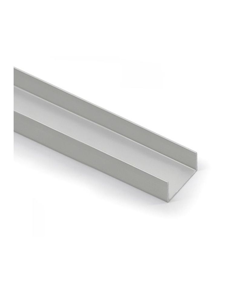 Perfil U 10 mm Plata Mate 1m | Remate y Protección de Cantos Profesional