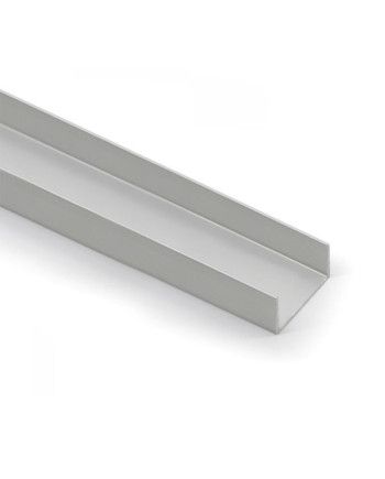 Perfil U 19 mm Plata Mate 1m | Remate y Protección de Cantos Profesional