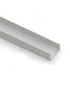 Perfil U 19 mm Plata Mate 1m | Remate y Protección de Cantos Profesional