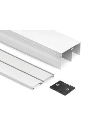 Kit Guías Armario Corredero 2 Carriles Blanco Mate RAL 9003 2m | Superior + Inferior