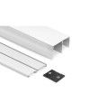 Kit Guías Armario Corredero 2 Carriles Blanco Mate RAL 9003 2m | Superior + Inferior
