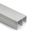 Kit Guías Armario Corredero Plata Mate | Carril Superior e Inferior