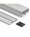 Kit Guías Armario Corredero Plata Mate | Carril Superior e Inferior