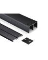 Kit Guías Armario Corredero Negro Mate | Carril Superior e Inferior