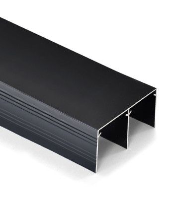 Kit Guías Armario Corredero Negro Mate | Carril Superior e Inferior
