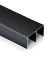 Kit Guías Armario Corredero Negro Mate | Carril Superior e Inferior