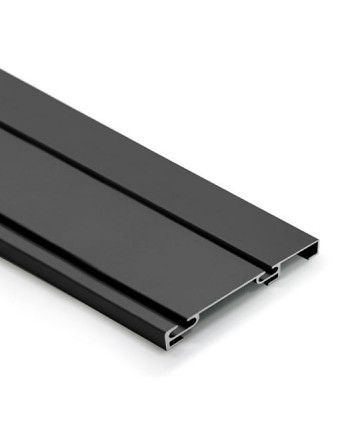 Kit Guías Armario Corredero Negro Mate | Carril Superior e Inferior