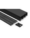 Kit Guías Armario Corredero 3 Carriles Negro Mate | Sistema Completo